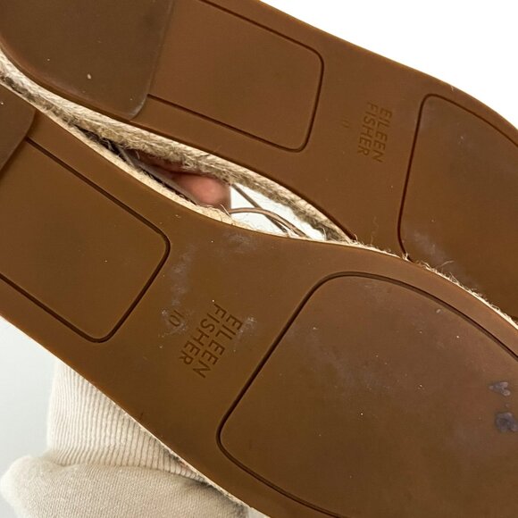 eileen fisher // lee espadrille flats in beige brown 10 - Picture 4 of 4
